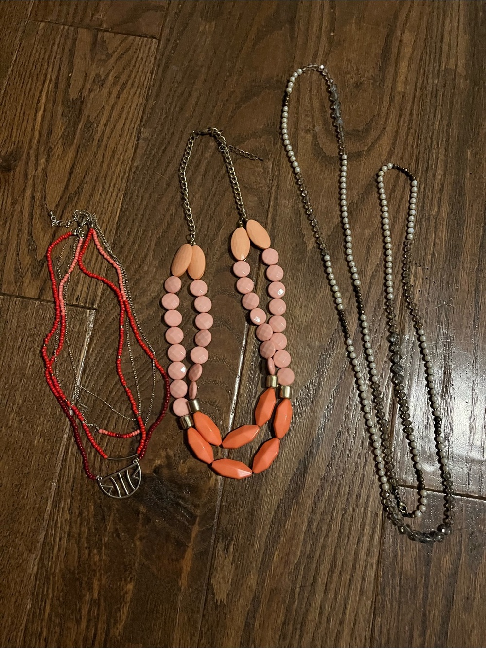 SALE 3/$15 Mixed Statement Necklaces - Coral, Pink & Red Beaded Styles